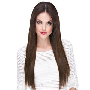18 Inch EURONEXT Dark Brown Clip-in Hair Extensions NEW in Box